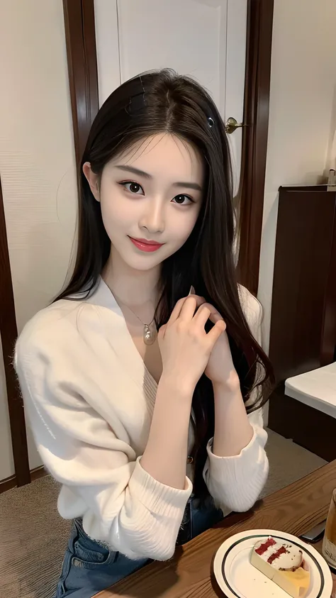 The Alafi woman sat at the table，Gorgeous young Korean woman, Beautiful young Korean woman, ulzzangs, beautiful Korean women, Shin Jinying, young lovely Korean faces, dilraba dilmurat, xintong chen, a cute young woman, cute korean actress, Korean girl, Cho...