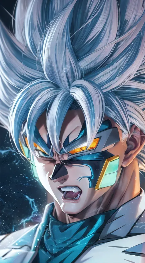 a close up of a person with a white hair and a white outfit, ultra instinct, an epic anime of a energy man, anime epic artwork, dragon ball concept art, highly detailed portrait of goku, super saiyan blue, super saiyan, 4 k manga wallpaper, detailed digita...