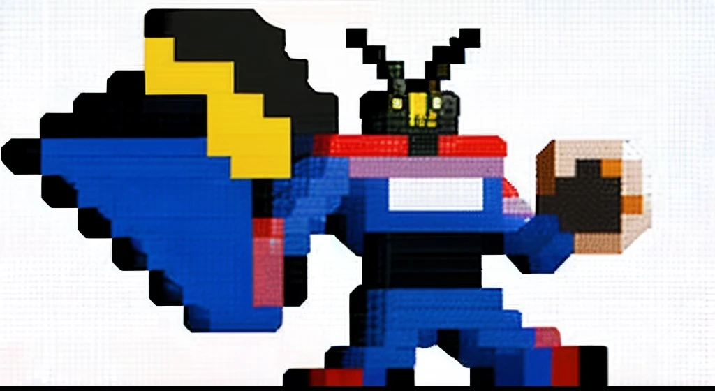 pixel game，character  design，Transformers robots，hornet， Pixel art #pixelart，super-fine，32-bit pixels