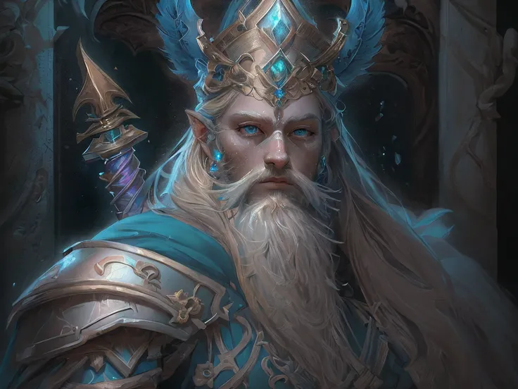 a picture of dwarf paladin of the crown protecting the palace, 1male dwarf, holy knight, protector of the crown, full body (best details, Masterpiece, best quality :1.5), blond hair, long hair, blond beard, full body (best details, Masterpiece, best qualit...