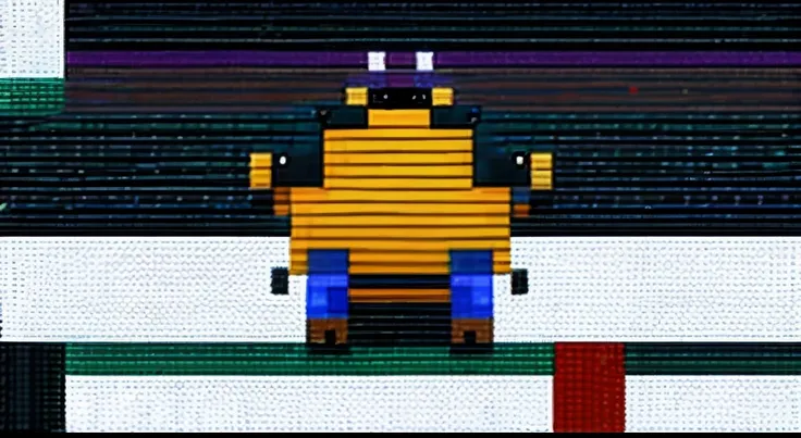 pixel game，character  design，Transformers robots，hornet， Pixel art #pixelart，super-fine，32-bit pixels