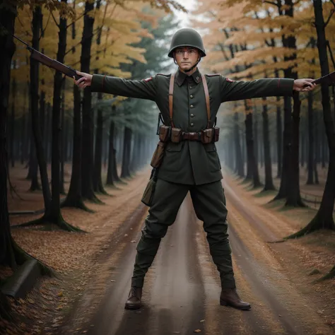 german soldier t posing blankly