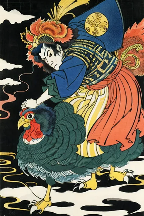 extreme detail description,Utagawa Kuniyoshi,(1 chicken),(Emotional body movements:1.3),
negative space, shuimobysim, bonian, bonian in background ,shukezouma, ,nffsw,nffsw,8K, Best Quality,