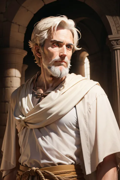 face of the apostle Peter looking forward