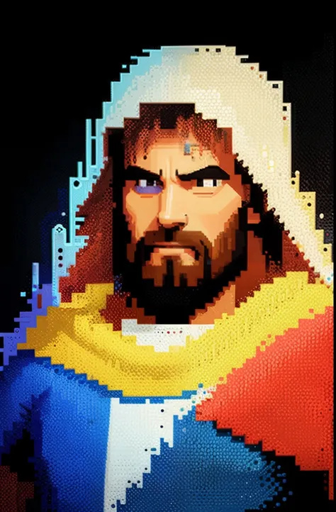 Pixel art 64 Bit Jesus