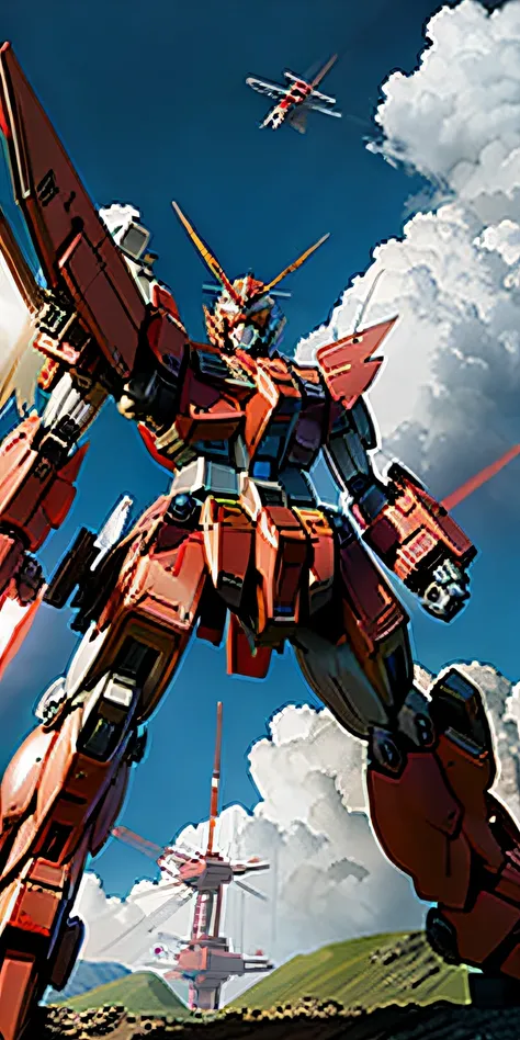 Red Mech Gundam，The crane