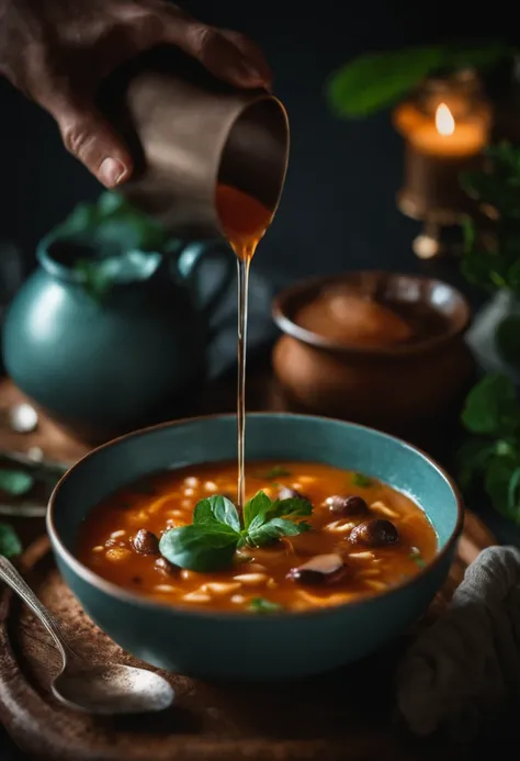 Um homem feio fazendo uma sopa de ratos, 4k