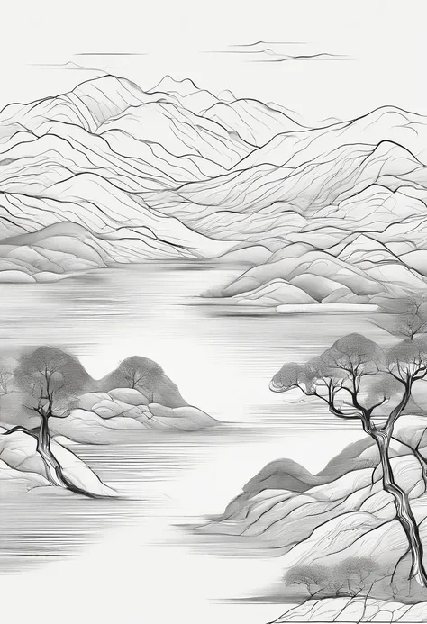 minimalism,Line structure of the chinese landscape