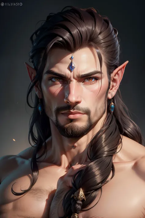 um close up de um homem com cabelos azuis e barba, personagem de corpo inteiro, Multiple visualizations and poses. various points of view. fantasia hiperdetalhado, retrato masculino da fantasia, retrato masculino do deus svarog, portrait of an elven warrio...