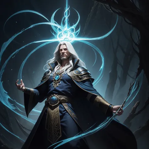 (masterpiece:1.2), (best quality:1.2) Magnus, the Arcane Sorcerer, is depicted in a drawing with an air of wisdom and mystery. His appearance is marked by distinctive traits and magical elements that underscore his nature as a powerful manipulator of magic...