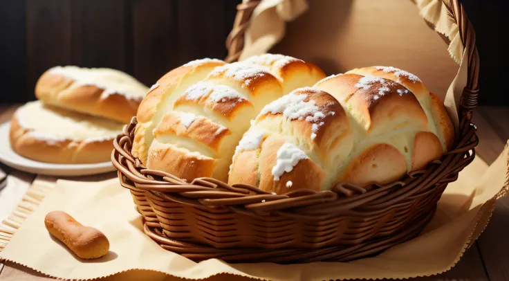 french breads in a basket porn food