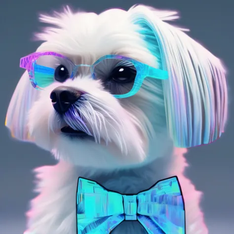 Sea Arts AI-generated painting is a fascinating image of an NFT hologram meme of a Maltese dog, que ilustra a cultura popular e a tecnologia de ponta. Nessa obra de arte, Creativity and artificial intelligence combine to create an exciting visual experienc...