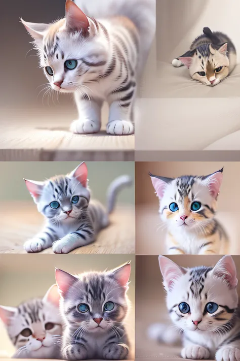 Silver gradation，baby cats，Is