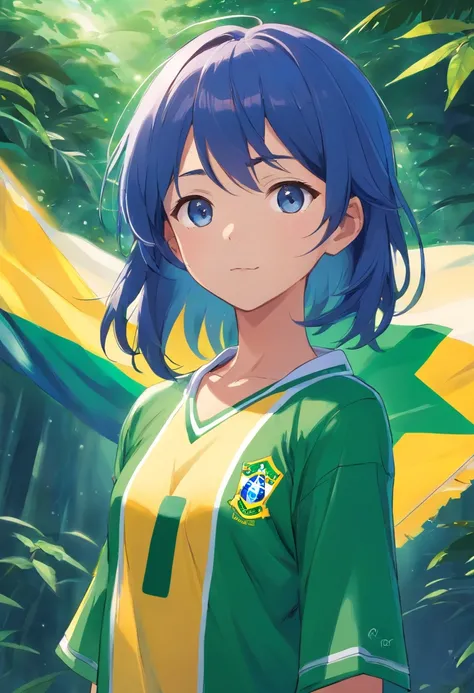 Menino e menina, Bandeira do Brazil, Blue circle, faixa amarela, capa de livro, childrens, Brasil, Brasil, futeBol, camisa do Brasil. Amazon Rainforest, arara azul. BRAZÃO Brazilian National Team.