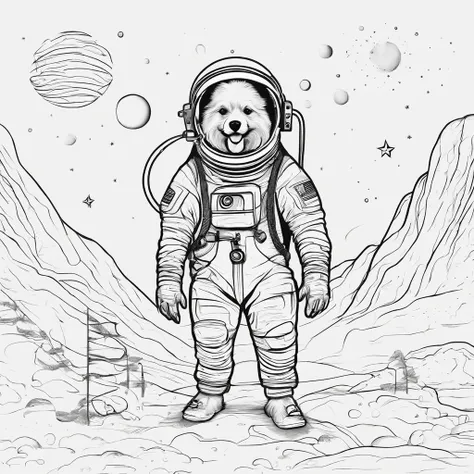 Puppy in a spacesuit，Odyssey in space