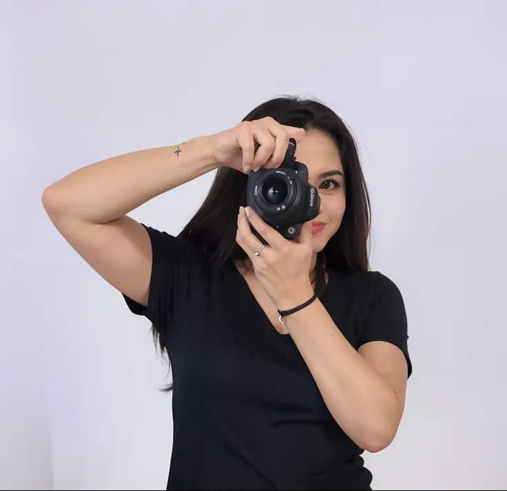 Woman taking a picture with a camera in front of her, retrato da fotografia, fotografia de perfil, fotografia profissional, Fotografia Profissional, foto de perfil profissional, fotografia feminina, fotografia casual, Fotografia, DSLR Fotograpy, photoshoot...