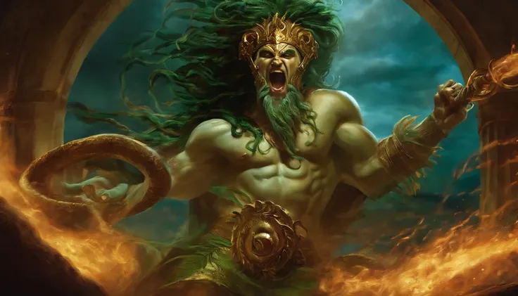 perseu, the greek hero fighting medusa, the gorgon monster