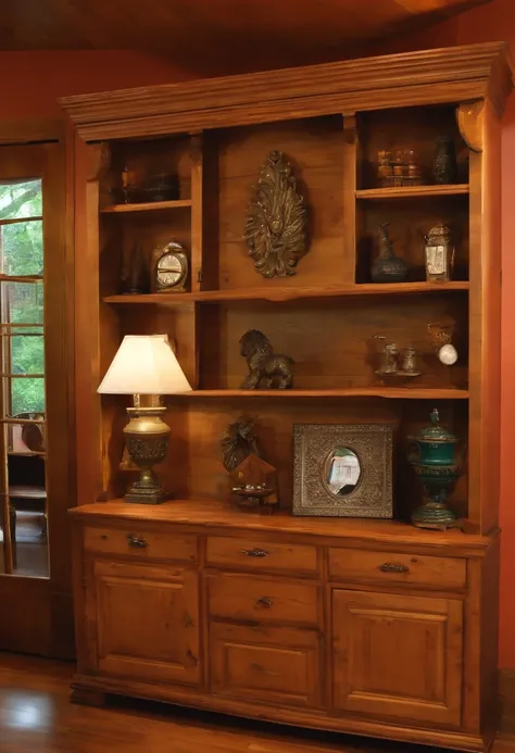 Log display wall cabinet