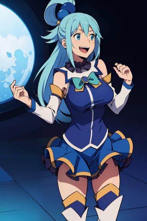 aqua \(konosuba\) laughing,