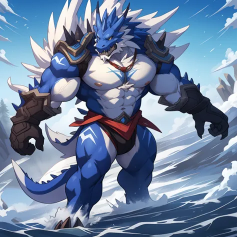 blizzard cool monster, causes fierce deadly snowstorms, best quality, masterpiece