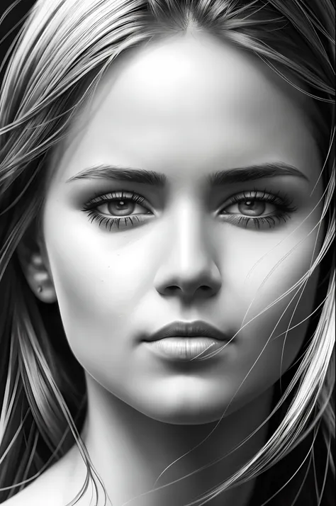 юная Barbara Haščáková, intricate pencil sketch, expressive eyes, nose and mouth, Un-Zoom, jim lee (jim lee, Alexey Maleev) Right, In the center of the profile, - This is a key visual complex, With high detail, Breathtaking, Accurate lineart, Stunning pano...