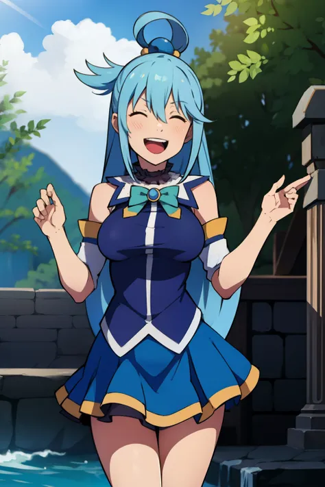 aqua \(konosuba\) laughing