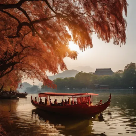 West Lake - Surrounded by secluded waters，The surface of the lake is sparkling。

Solitary Mountain - Solitude stands tall in the lake，It features classical architecture and shaded trees。

West Lake Three Bridges - Inclined Bridge、Lake Bridge、White Causeway...