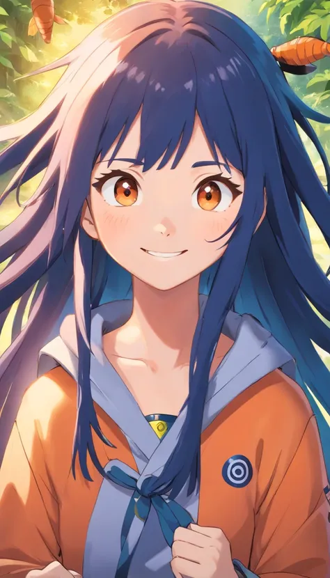 Department of Healing，Sweet smile，Naruto character Hinata Hinata，is shy