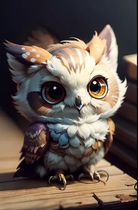 Owl anime cute image，There is a feeling of audio