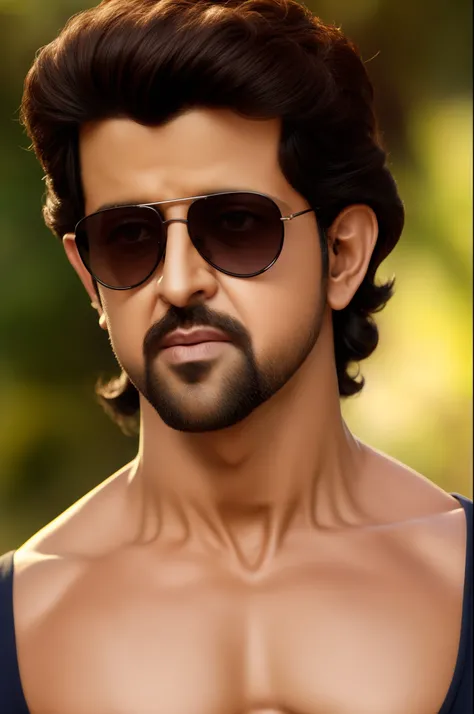 Hrithik Roshan, close up with sunglasses standing, really good looking face!!