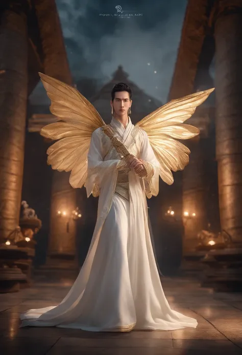 Fairy game male character，Super handsome，Handsome to burst，Super beautiful，White clothes fluttering，ancient wind，Xianxia，Sword in hand，Immortal artifacts fluttering，2.5D Antique