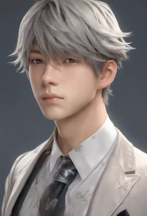 A close-up of a man in a suit and tie, shinji, shinichi sakamoto, Shinji Ikari, yukito kishiro, inspired by Hisui Sugiura, aramaki shinji, yukio - e, tsubasa nakais style, inspired by Matsumura Goshun, miura kentaro style