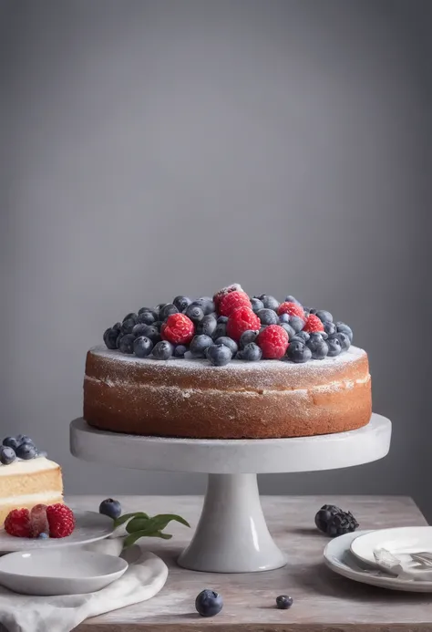 a delicious cake, cinematic, professional photography, studio lighting, studio background, advertising photography, intricate details, hyper-detailed, ultra realistic, 8K UHD