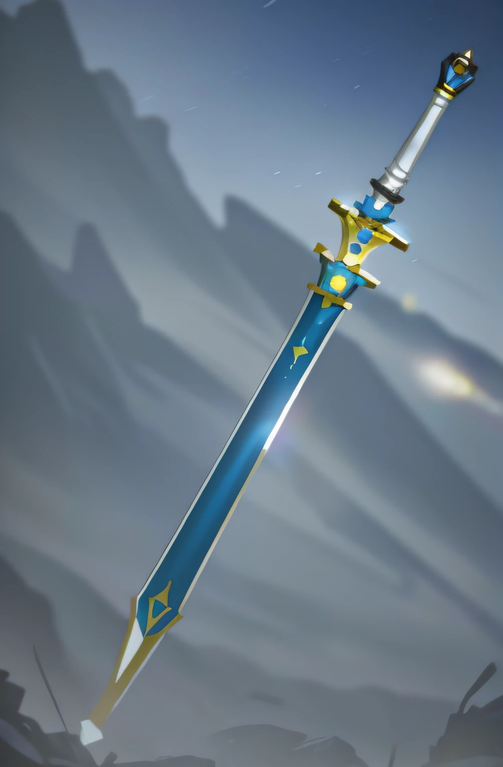 A magic sword,high-tech weapons,Wasteland Punk