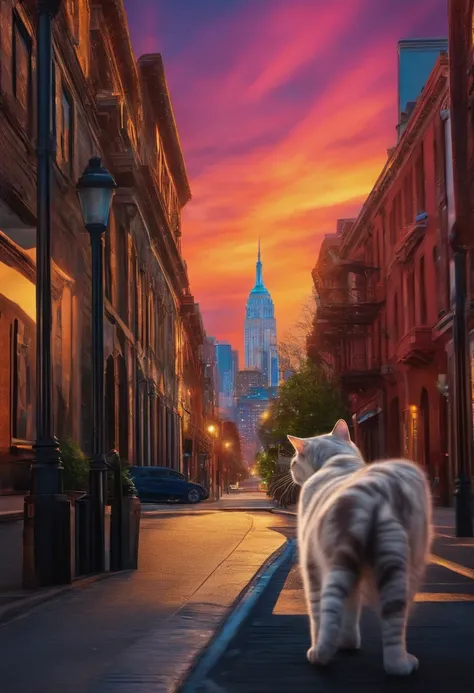 American Shorthair, Walking in the city, psychedelic, Be Me