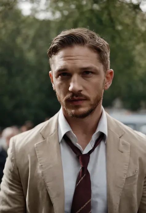 Tom hardy,como Constantine,Dc comics. Sobretudo. Charuto. Sex. Homem moderno., Vaidoso. Andando nas ruas de Paris.