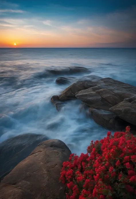 Pictures of walls and the sea，high quarity.