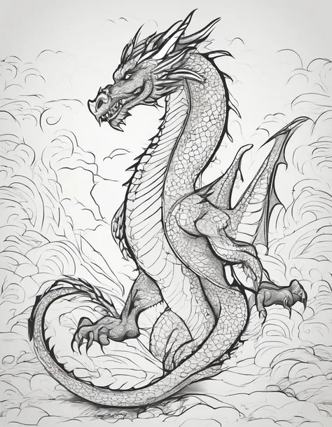 dragon outline illustration