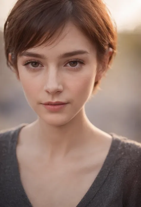 medium complexion , brown short hair , teenager , long eyelashes , light freckles