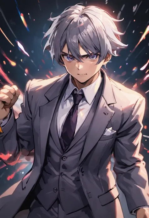 (best quality,4k,8k,highres,masterpiece:1.2),ultra-detailed,realistic,portrait,sharp focus,professional,vivid colors,bokeh,studio lighting,a robust man,short gray hair,dark blue eyes,imposing gaze,strong build,wearing a white suit,,