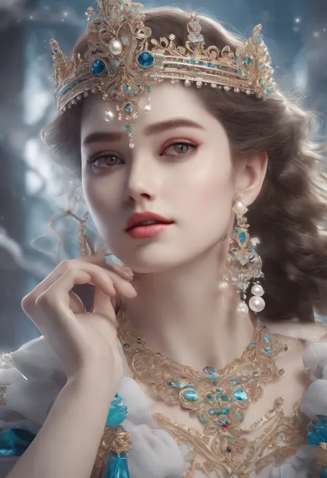 Ultra realistic 8K CG, flawless, clean, masterpiece, professional artwork, famous artwork, movie-grade lighting, movie-grade flare, perfect face, beautiful face, fantasy, charming, dreamlike, surreal, science fiction, lace, lace trim, lace trim, lace trim ...