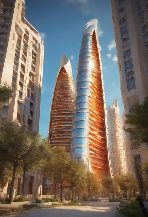 Baku city, flame towers