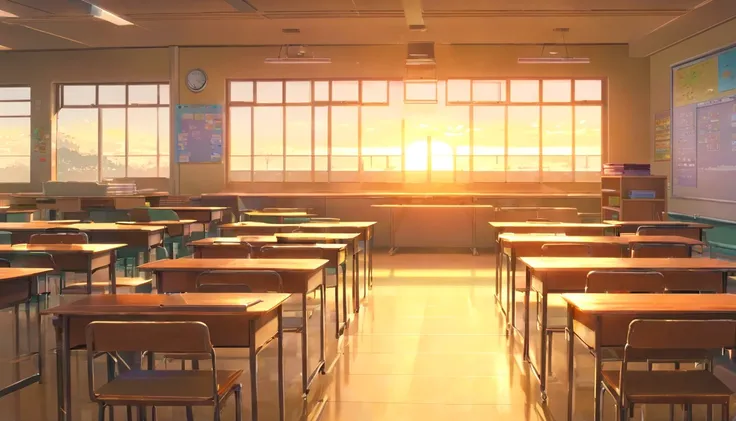 ‎Classroom，the setting sun。scenecy，No Man