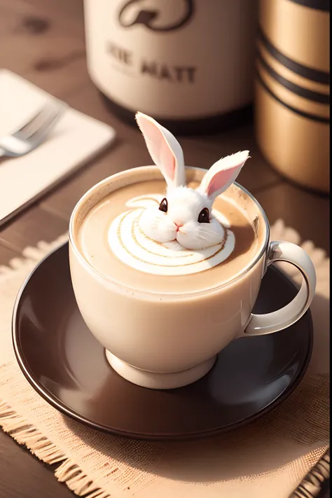 Rabbit latte art --auto