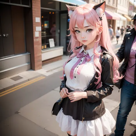 Cute girl, neko cosplay