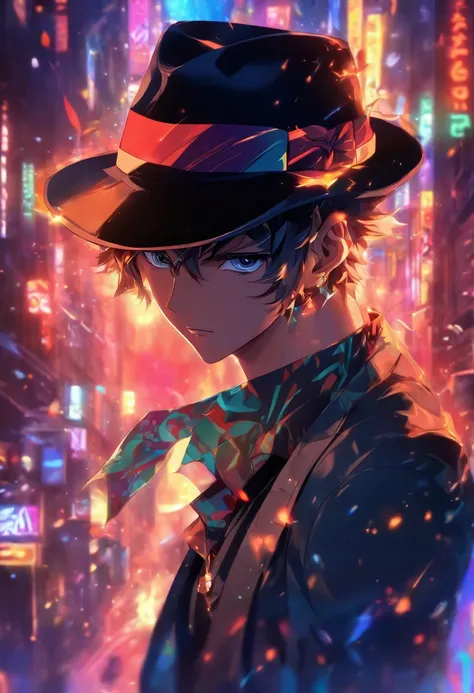 1boy, Fedora hat, Anime Style