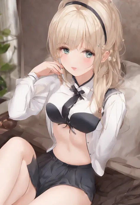 A Loli Loli，Poor milk，Room bed，masturbation，The shape of the female genitalia is clearly visible.，There are deep lip prints on panties，Not wearing a bra，raised ，Clothes soaked，perspiration，Orgasm，The desire to displease，Sperm flow barefoot