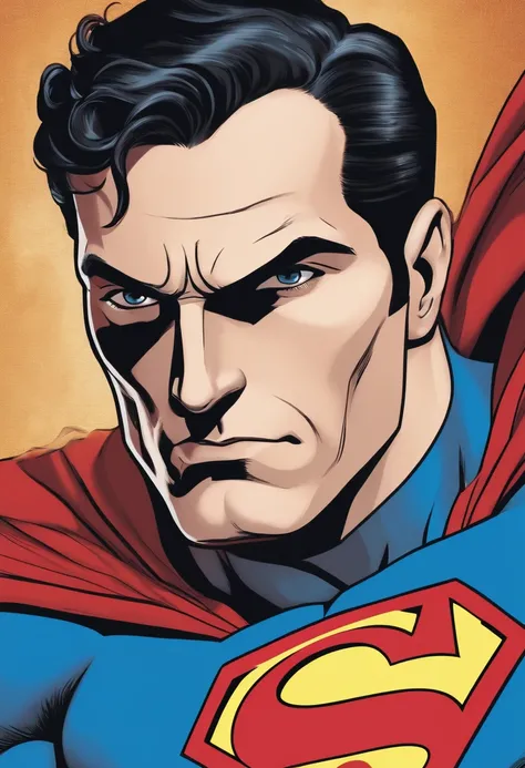 retrato, IDIOT-FACED ANIMATED SERIES SUPERMAN, EM UM FUNDO ANGAJADOR E CHAMATIVO PARA UMA THUMBNAIL