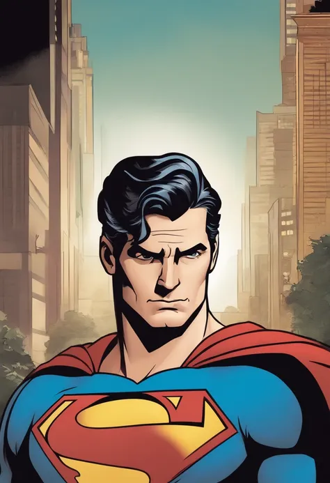 retrato, IDIOT-FACED ANIMATED SERIES SUPERMAN, EM UM FUNDO ANGAJADOR E CHAMATIVO PARA UMA THUMBNAIL