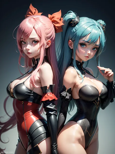 Imagine uma imagem de um NFT que mescla com clareza e detalhes dois famosos animes japoneses, Creating truly epic digital art. Each element of this image is carefully designed to capture the distinct characteristics of these two anime, providing a visually...